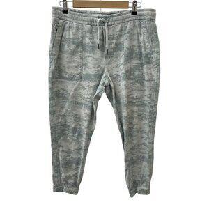 Athleta Farallon Pebbles Texture Abalon Travel Lifestyle Jogger Pants Women L